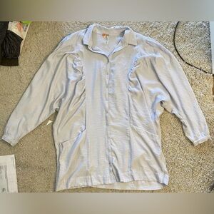 FREE PEOPLE light lilac purple long sleeve button baggy shirt top blouse medium